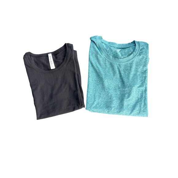 Athleta Bundle of 2 Performance Tops Teal, Black S - Picture 1 of 9